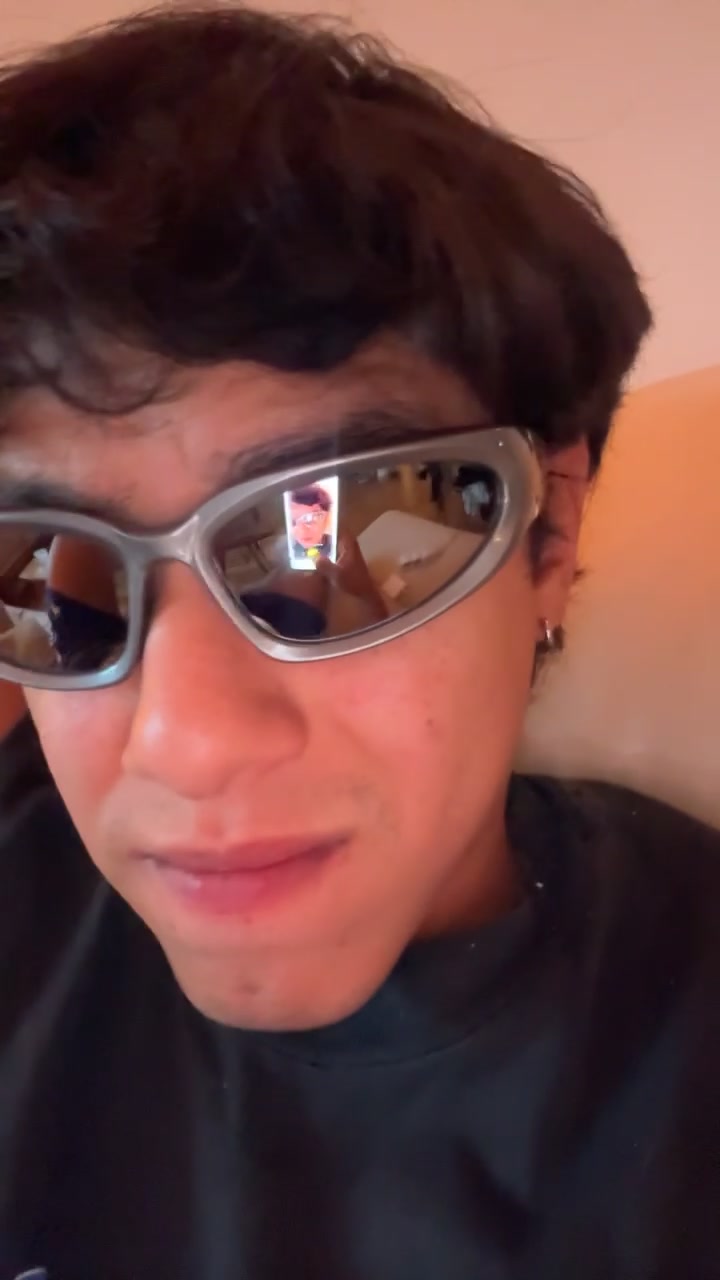 Curious Guy Reacts in Stylish Sunglasses